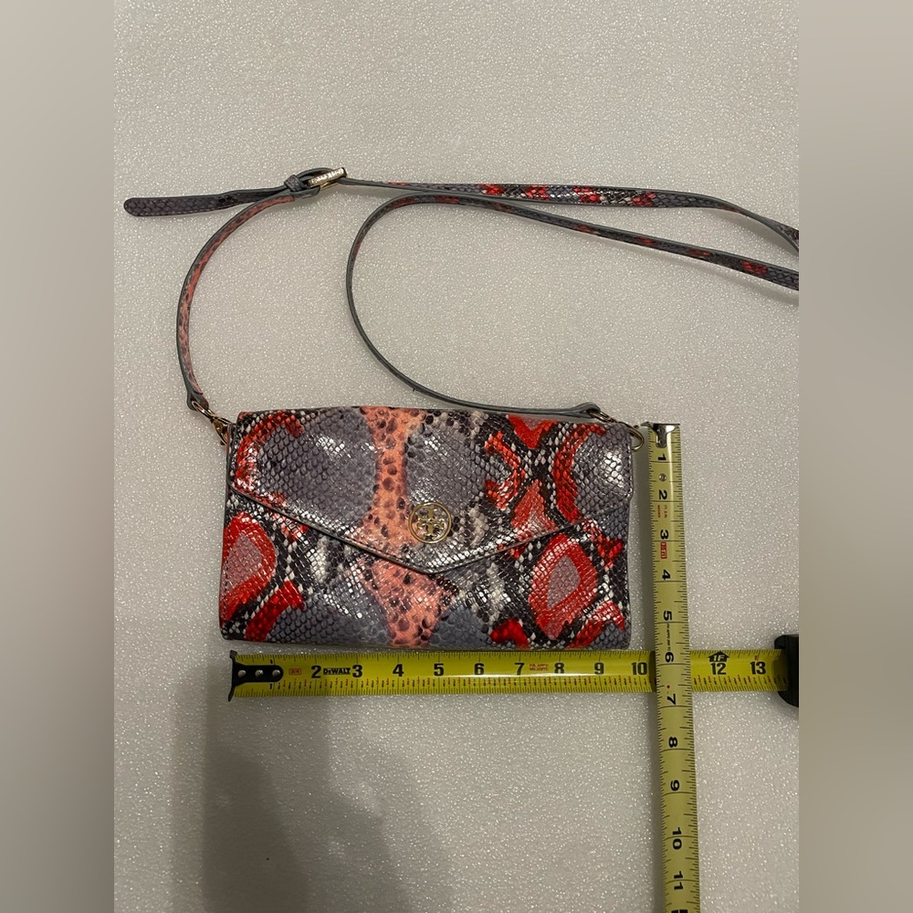 Tory Burch Multicolor Python Embossed Leather Cro… - image 1